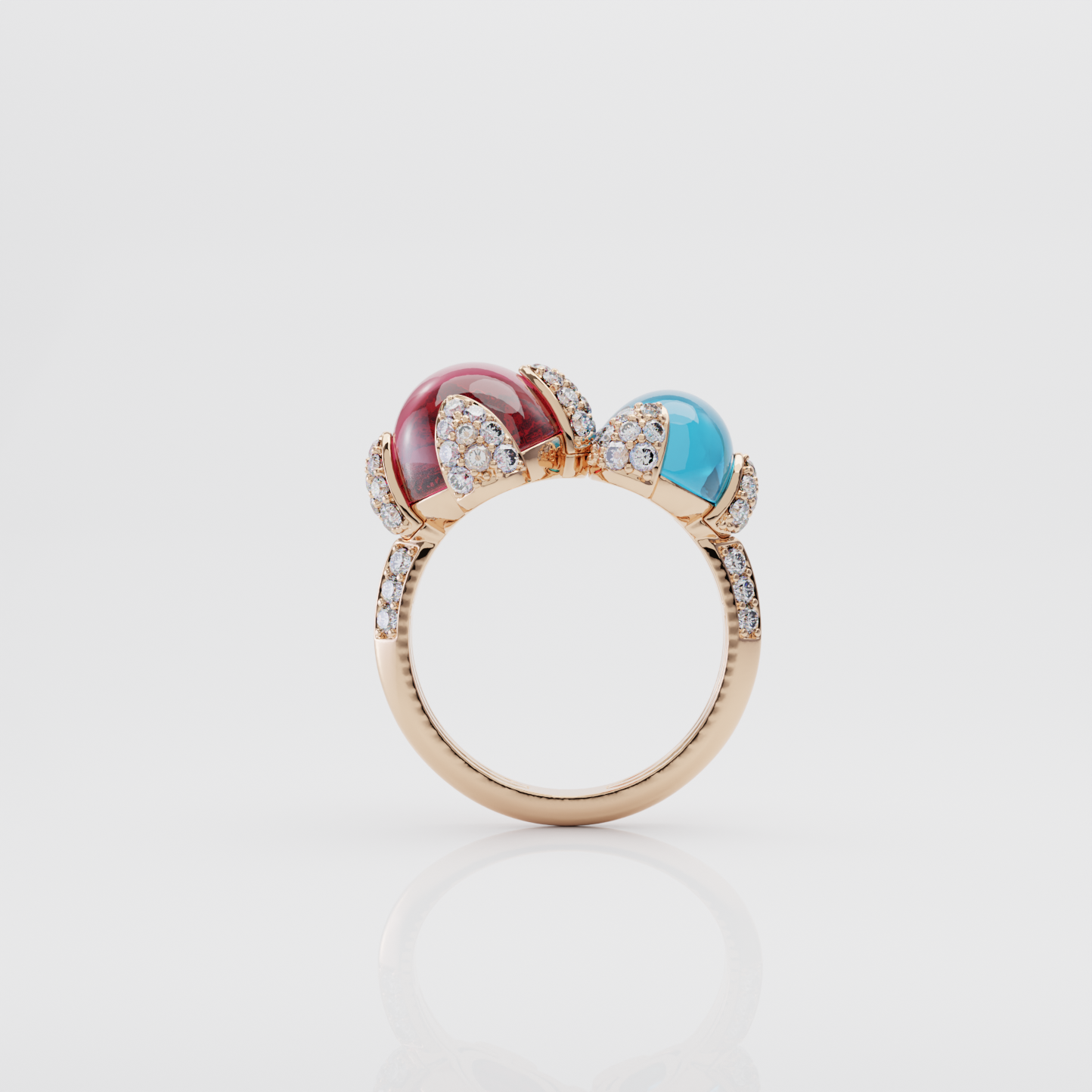 Duo Gemstone Flair Ring