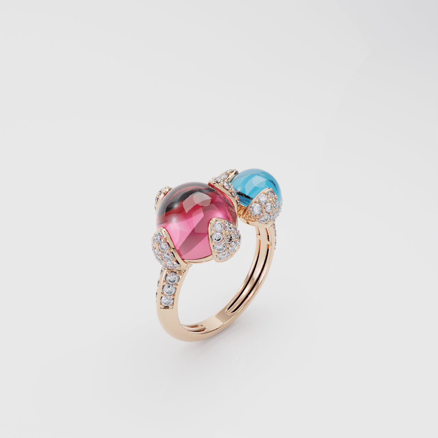 Duo Gemstone Flair Ring