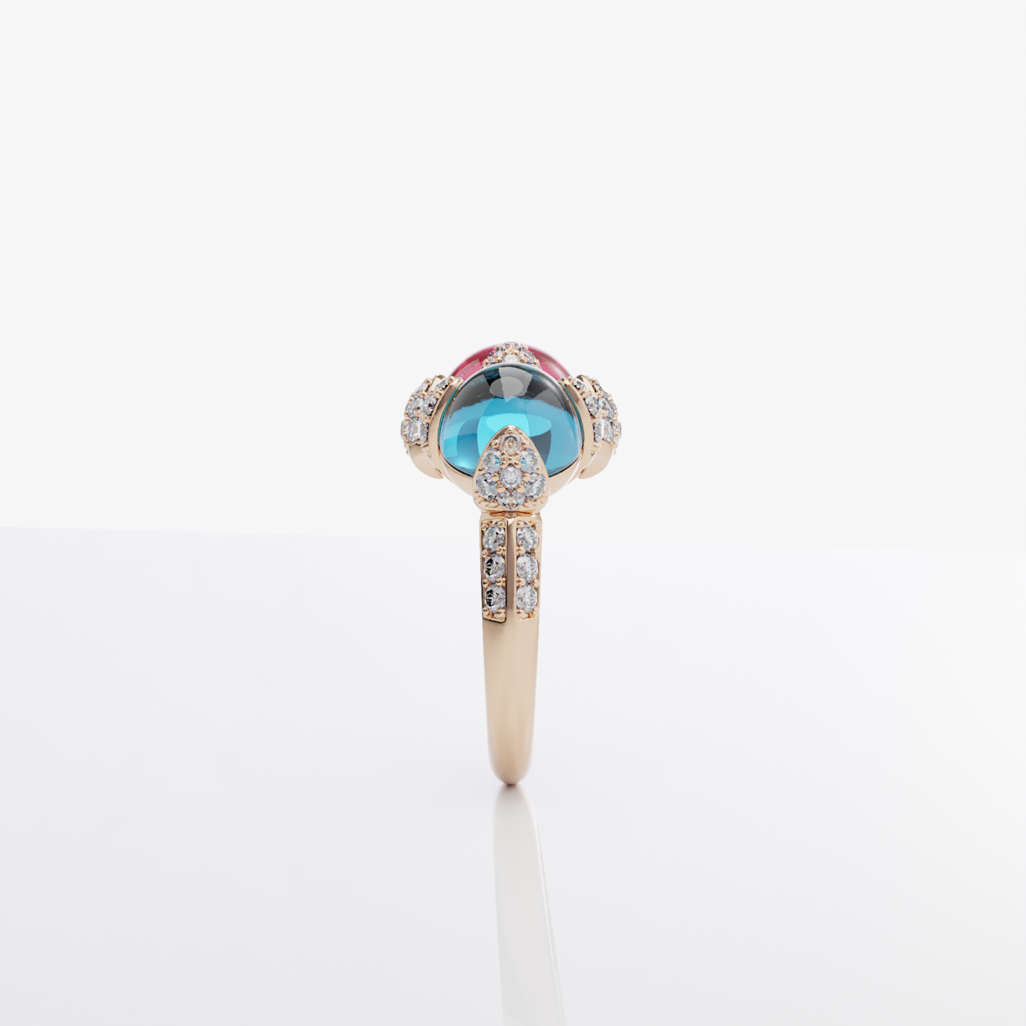 Duo Gemstone Flair Ring