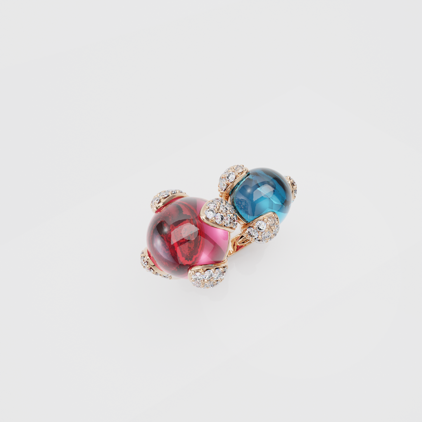 Duo Gemstone Flair Ring