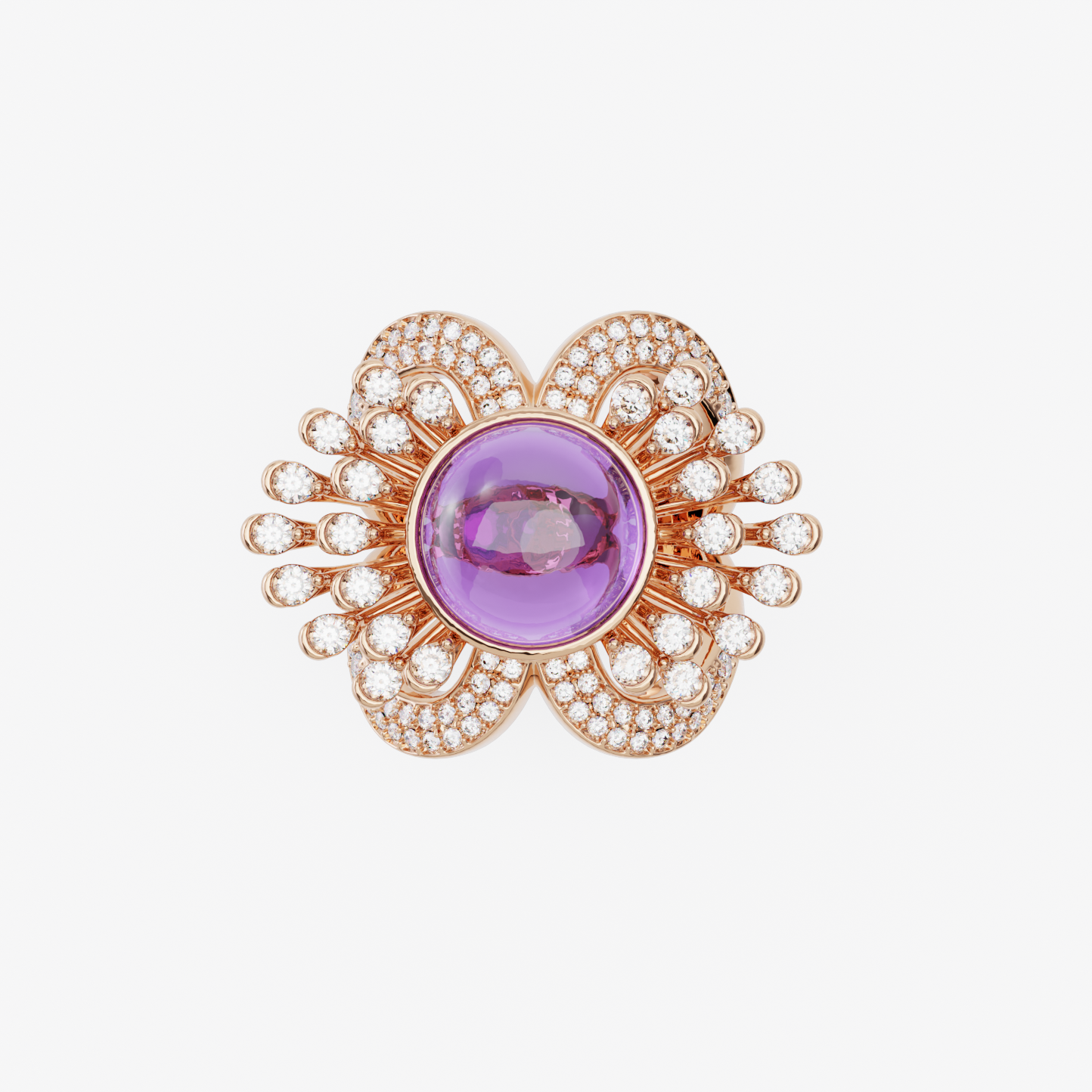 Floral Elegance in Amethyst