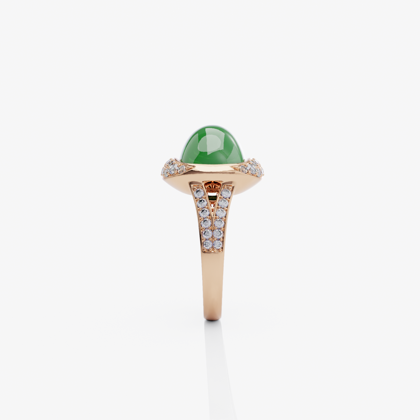 Green Chalcedony Elegance Ring
