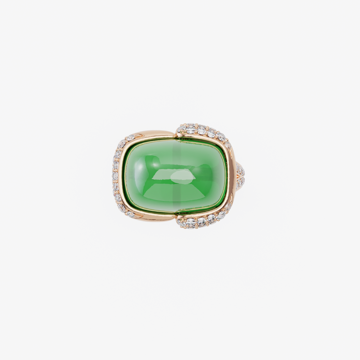 Green Chalcedony Elegance Ring