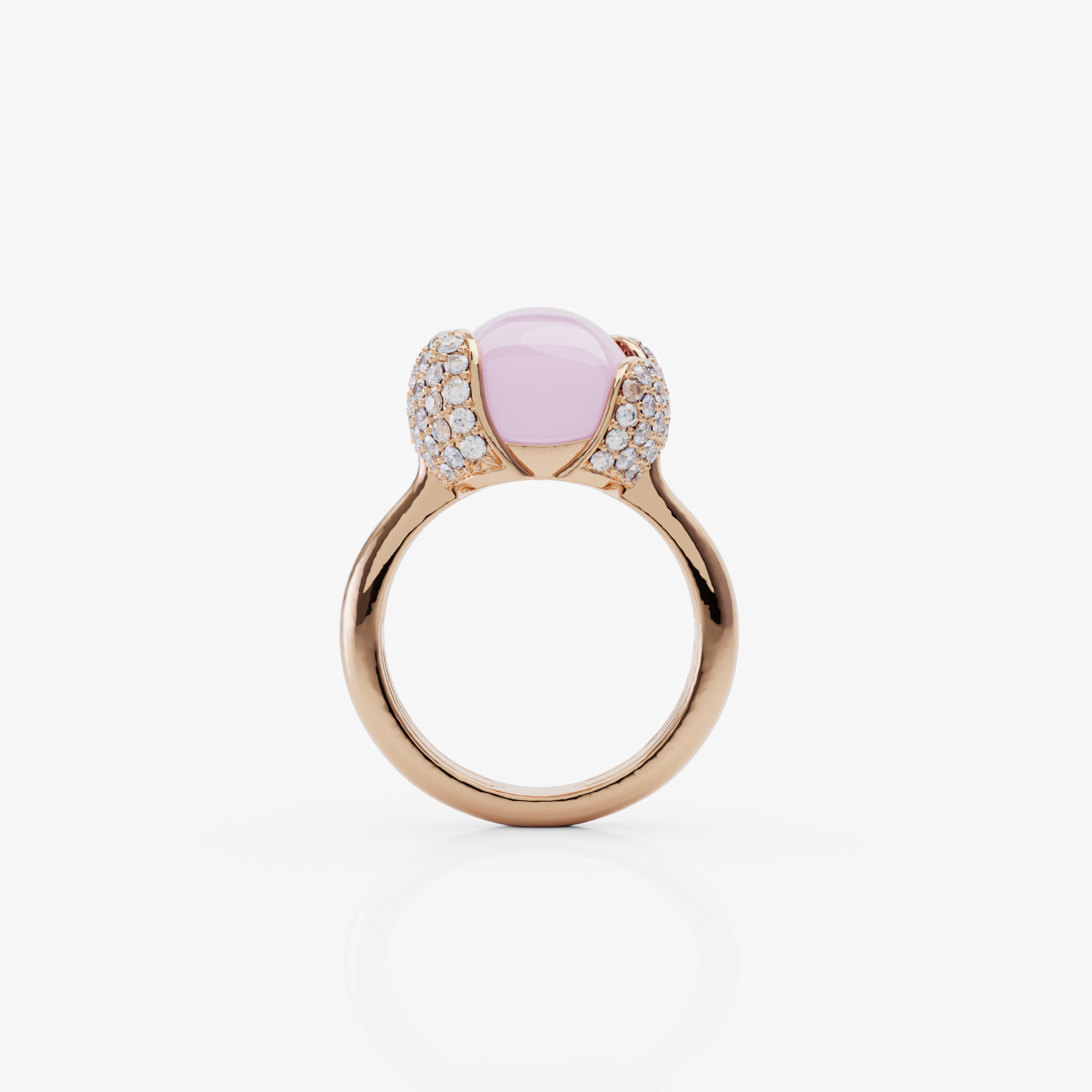 Pink Quartz Blossom Ring