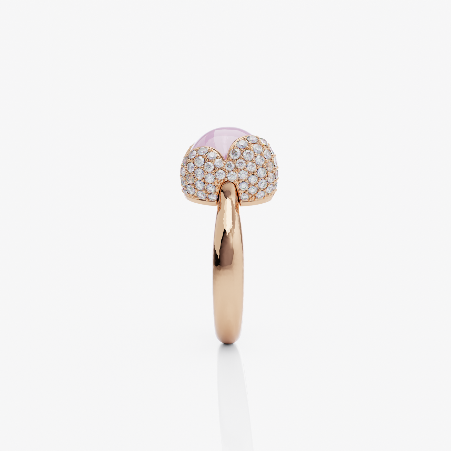 Pink Quartz Blossom Ring
