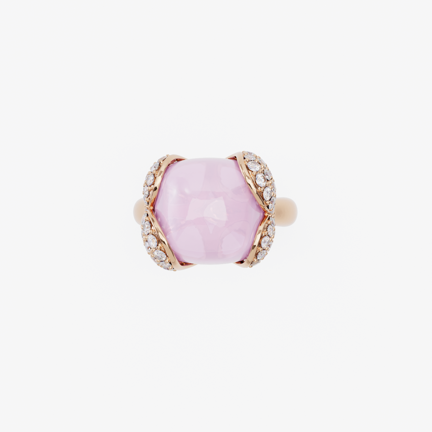 Pink Quartz Blossom Ring