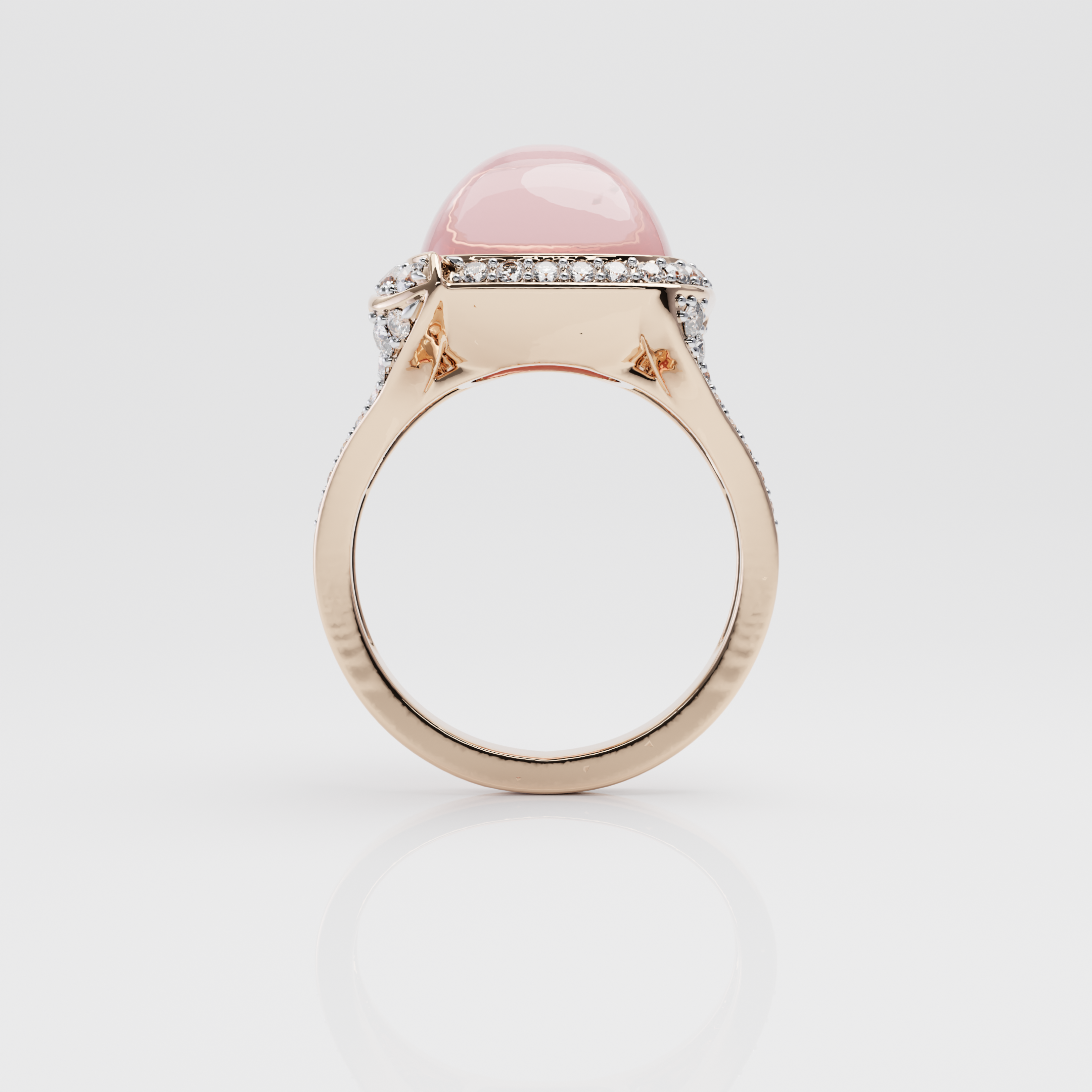 Blush Quartz Embrace Ring