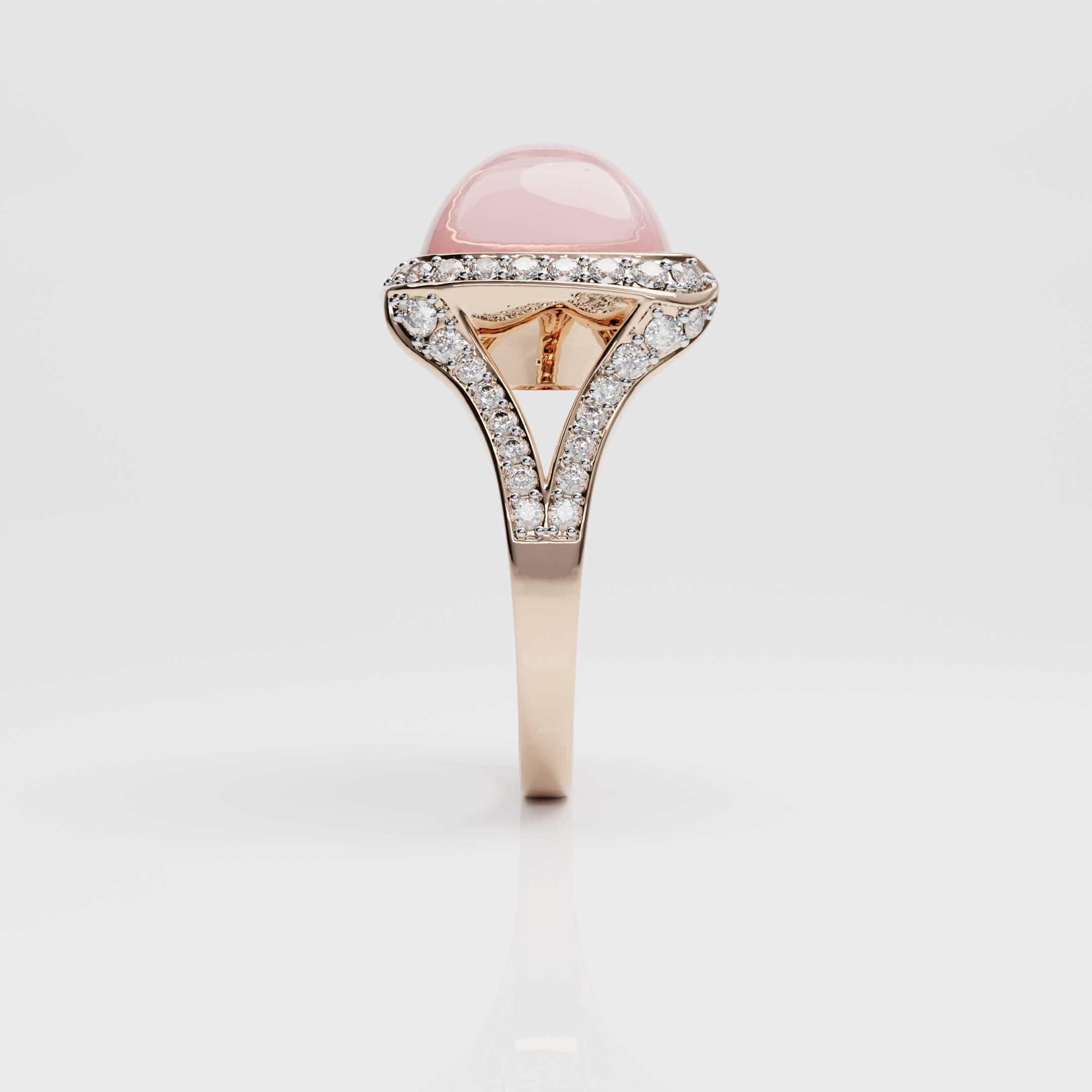 Blush Quartz Embrace Ring