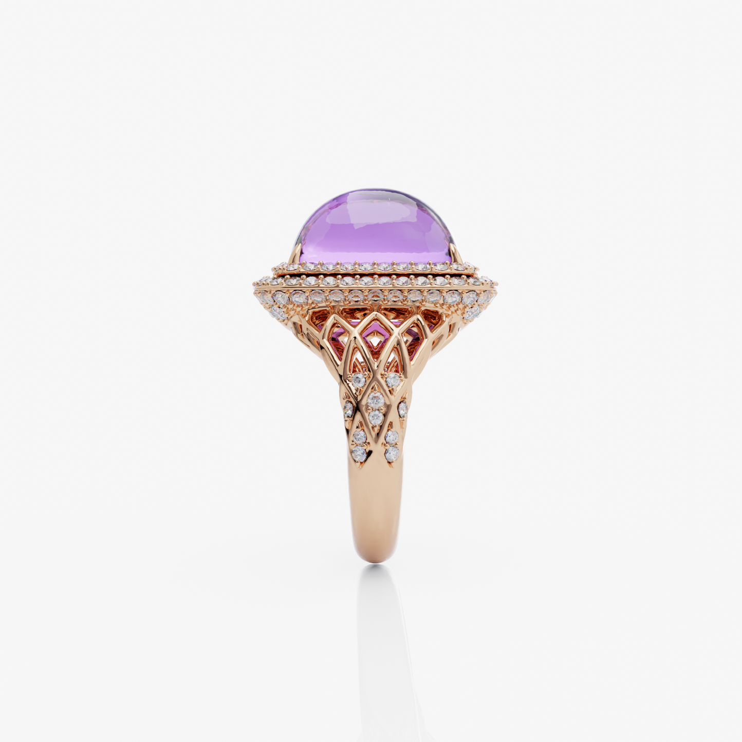 Majestic Amethyst Crown Ring