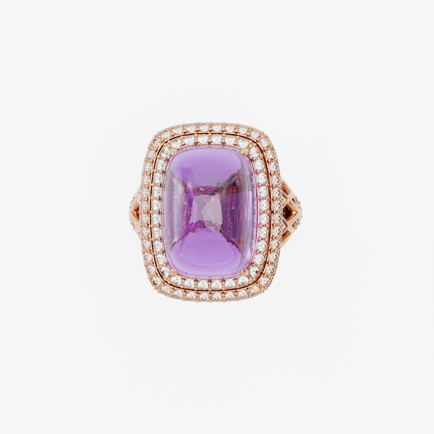 Majestic Amethyst Crown Ring