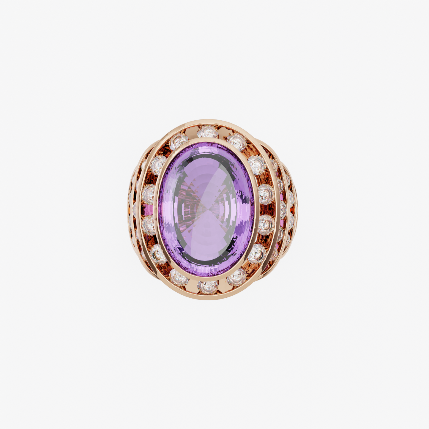 Amethyst Cascade Ring