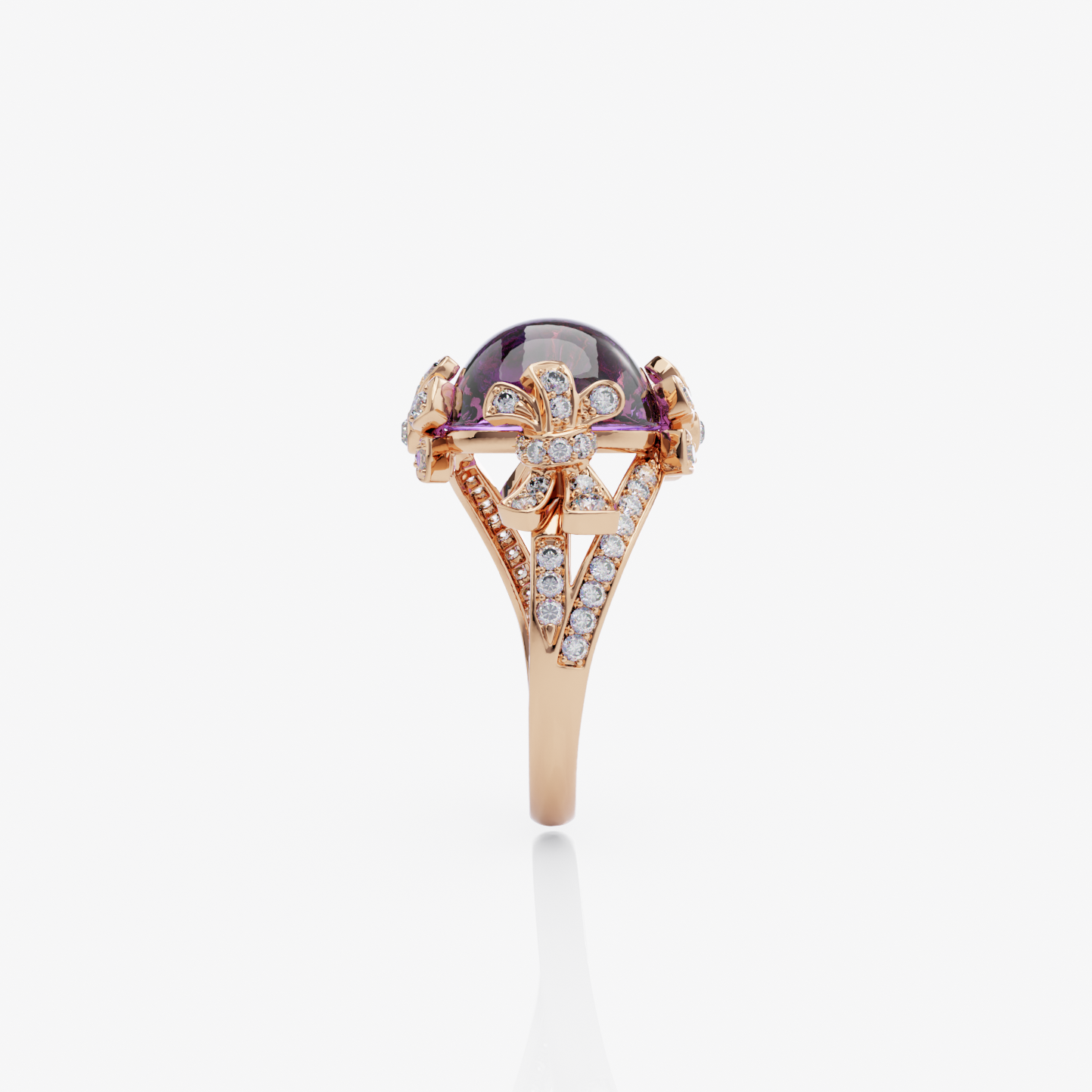 Lavender Bloom Diamond Ring