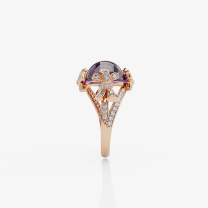 Lavender Bloom Diamond Ring