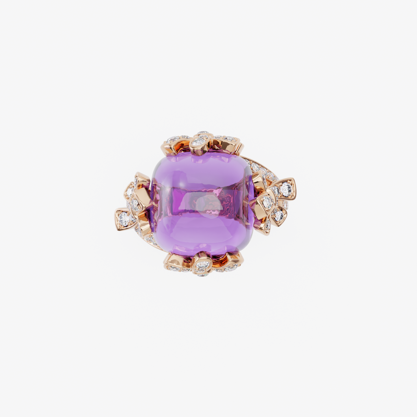 Lavender Bloom Diamond Ring