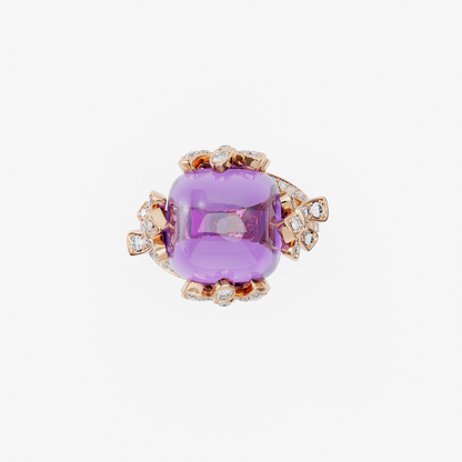 Lavender Bloom Diamond Ring