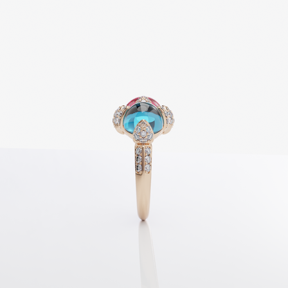 Duo Gemstone Flair Ring