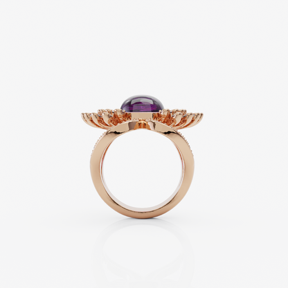 Floral Elegance in Amethyst