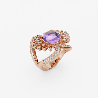 Floral Elegance in Amethyst