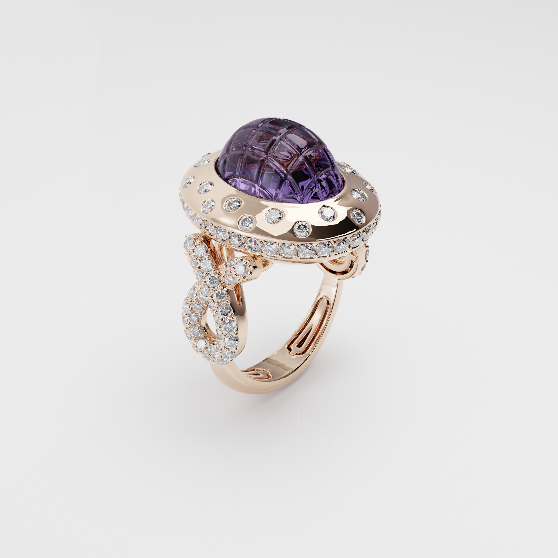 Amethyst Infinity Ring