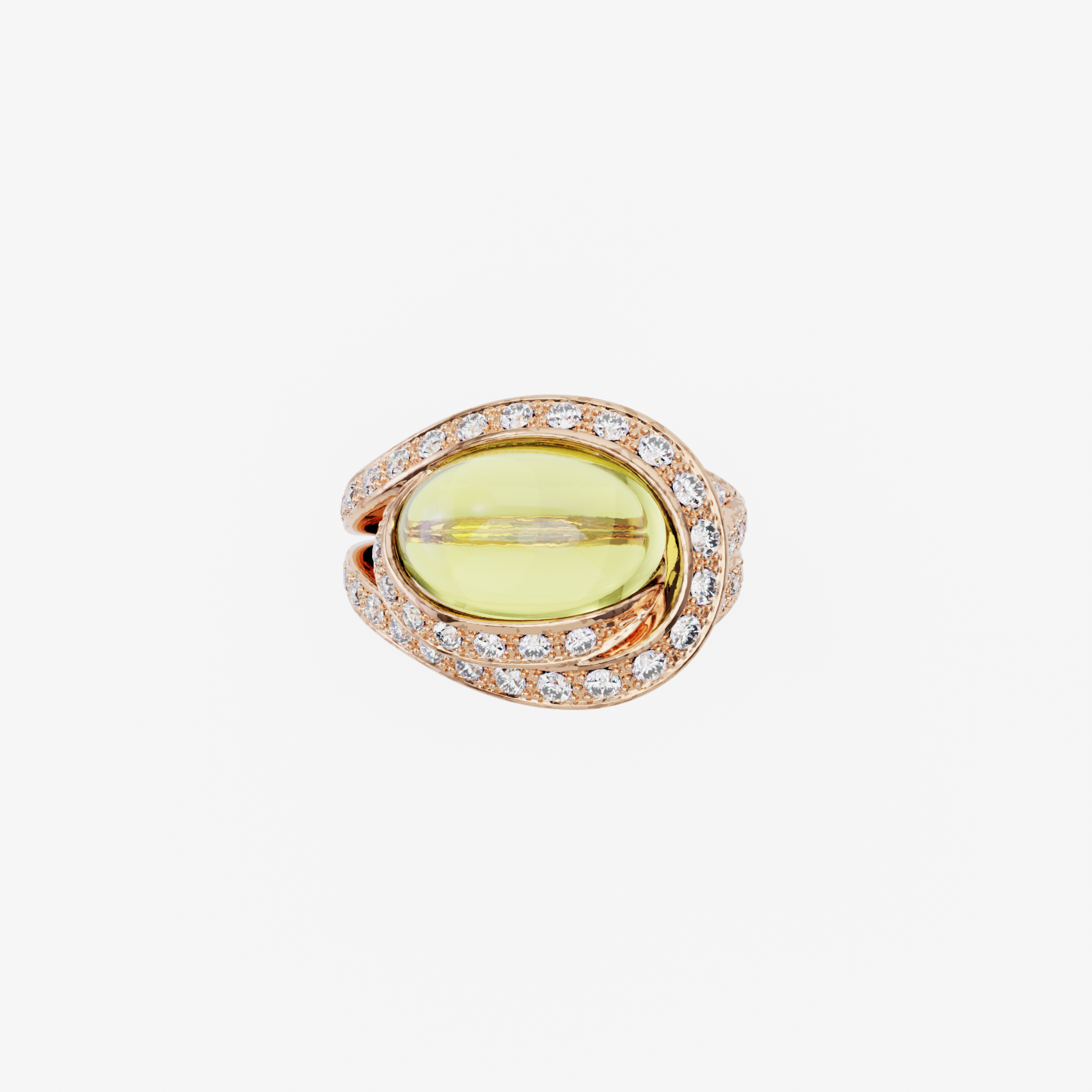 Lemon Quartz Elegance Ring