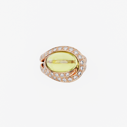 Lemon Quartz Elegance Ring