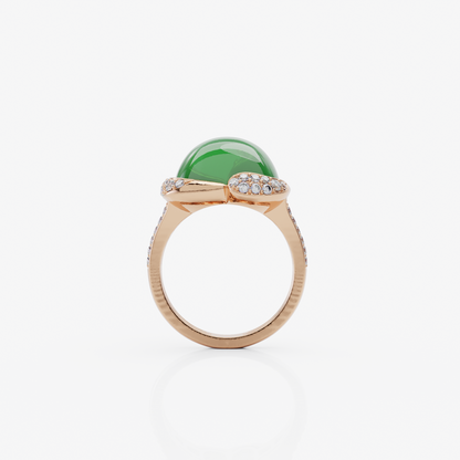 Green Chalcedony Elegance Ring