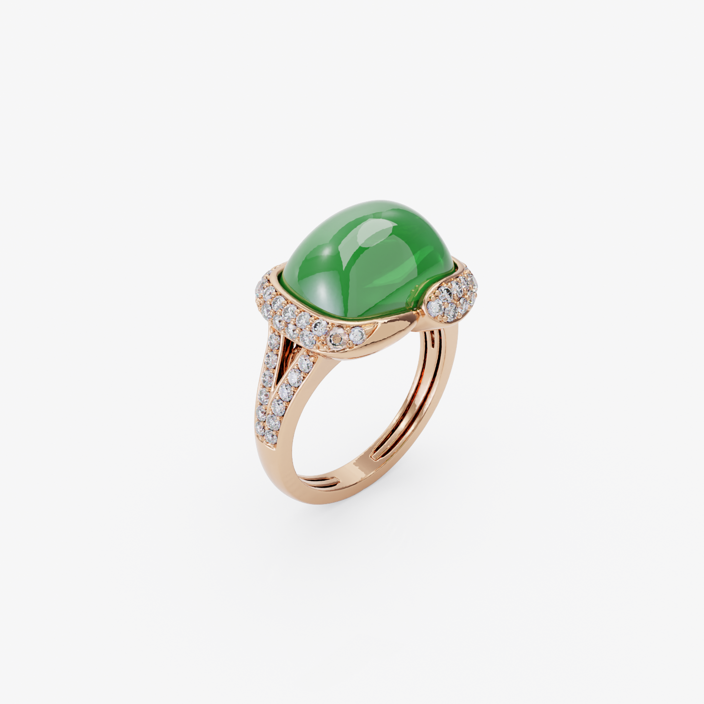 Green Chalcedony Elegance Ring