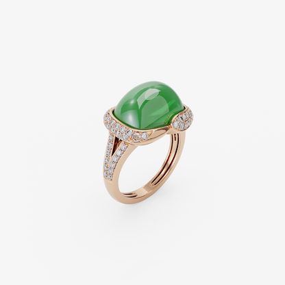 Green Chalcedony Elegance Ring