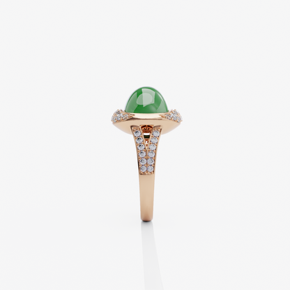 Green Chalcedony Elegance Ring