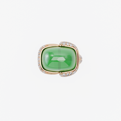 Green Chalcedony Elegance Ring