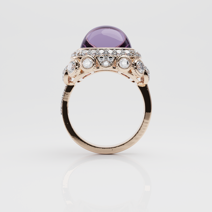 Regal Amethyst Crown Ring