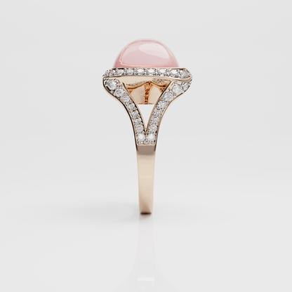 Blush Quartz Embrace Ring