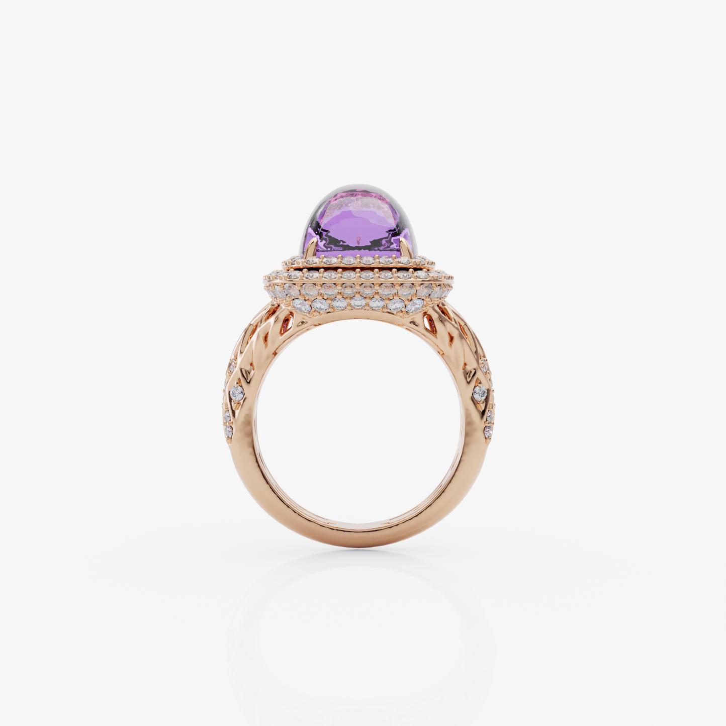 Majestic Amethyst Crown Ring