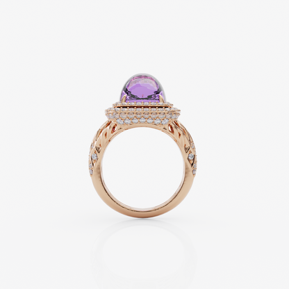 Majestic Amethyst Crown Ring