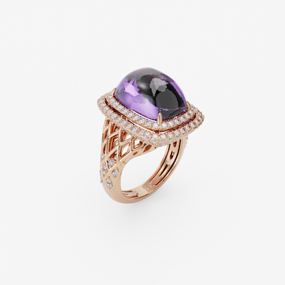 Majestic Amethyst Crown Ring