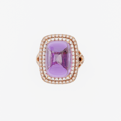 Majestic Amethyst Crown Ring